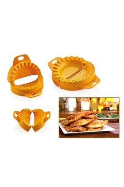 Buffer ®   3 قطع من أدوات قطع المعجنات Ravioli - قالب كوكيز الزلابية الخام