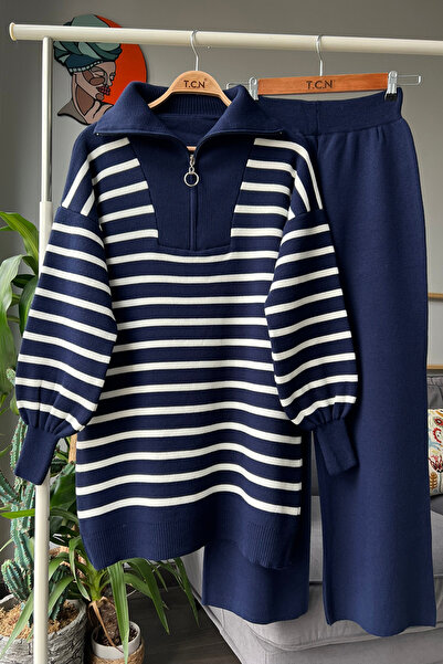 Genel Markalar Fermuarlı Alt - Üst Triko Takım