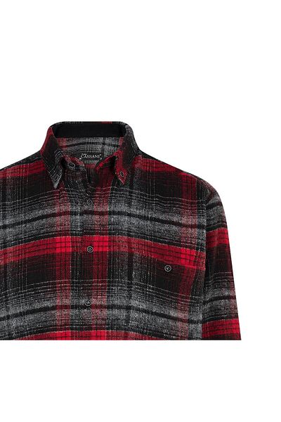 FABİO CASSANİ Мъжка зимна риза Lumberjack, стандартна кройка, червена, 6924