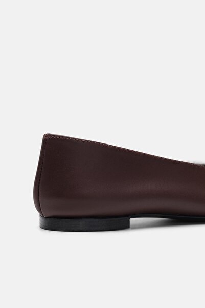 Jorbinol Masha Gerçek Deri Düz Klasik Kadın Babet