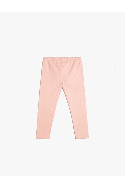 Koton Cotton Basic Leggings - Glittering Elastic Waist