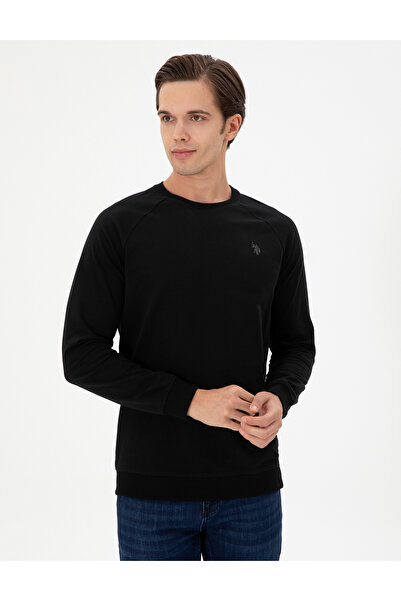 U.S. Polo Assn. Pánská černá základní mikina 50295159-VR046