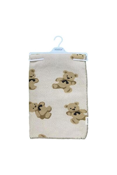Bebitof 95076 Model Bear Patterned Wellsoft Baby Blanket