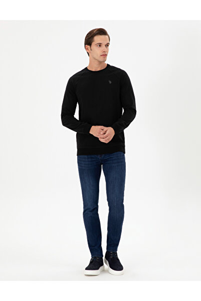 U.S. Polo Assn. Pánská černá základní mikina 50295159-VR046