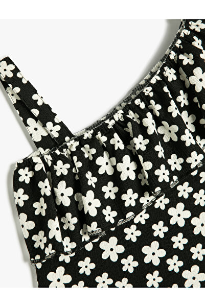 Koton Tricou cu un umăr cu volan floral