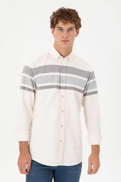 U.S. Polo Assn. Мъжка каменна риза с дълъг ръкав 50291406-VR049