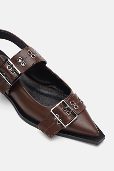 Jorbinol Sebi Square Toe Open Back Women's Ballerinas