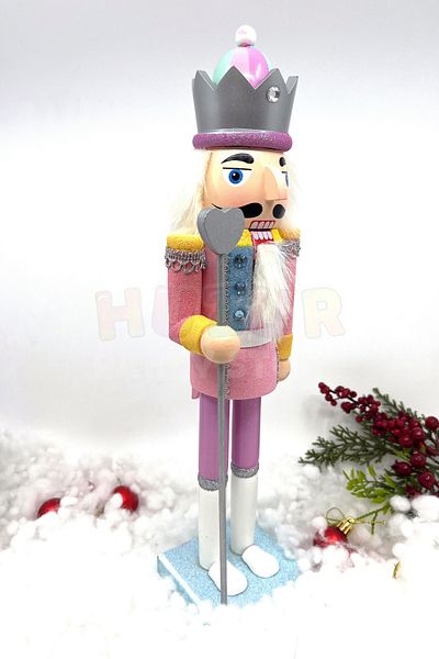 Huzur Party Store 40 εκ. Μακαρόνια Πολύχρωμος Καρυοθραύστης Καρδιά Μολύβδινος Στρατιώτης Πρωτότυπος Χειροποίητος Ξύλινος Άνθρωπος