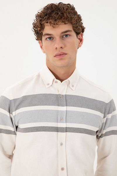 U.S. Polo Assn. Мъжка каменна риза с дълъг ръкав 50291406-VR049