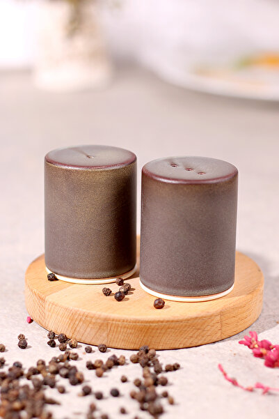 Keramika Matte Earth Stackable Salt Shaker / Pepper Shaker 6 cm