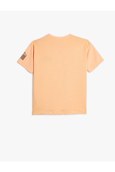 Koton Sports Themed T-Shirt Short Sleeve Crew Neck Cotton