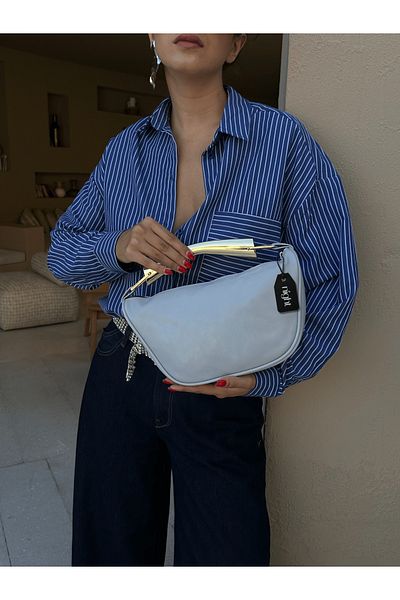 Night Gray Iris Model Women's Hand and Shoulder Bag