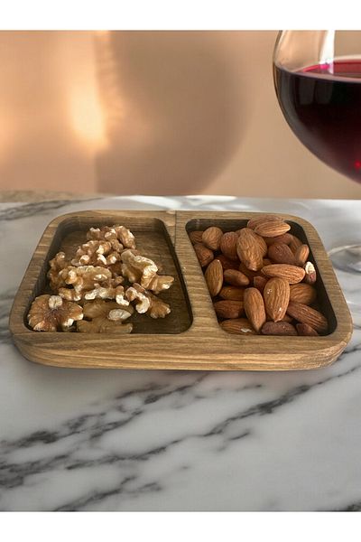 YAT Design Crafts Natural Wood Presenter Tray - Presenter, Oil Pot, Salt Shaker, Tea & Coffee Tray