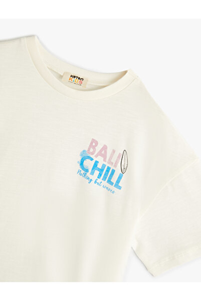 Koton Cotton Oversize T-Shirt - Tie-Dye Print, Short Sleeve, Crew Neck