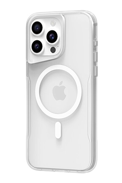 iPhone 15 Pro Kılıf PC Poso Magsafe Kapak - Şeffaf 404118