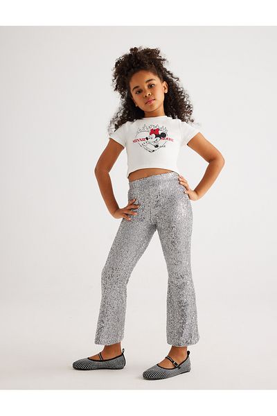 Koton Elastic Waist Sequin Sequined Trousers