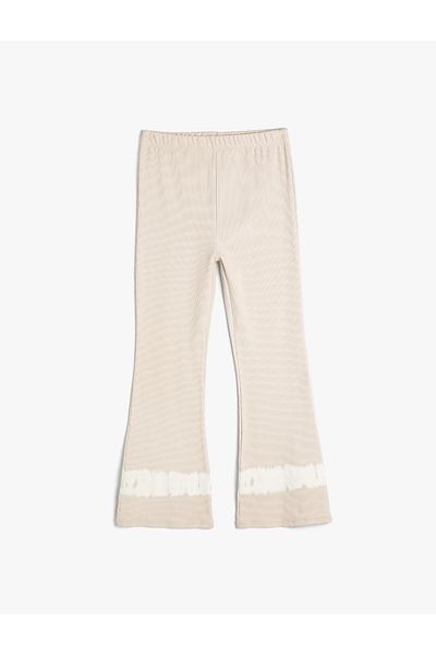Koton Spanish Leg Trousers Batik Detailed Cotton