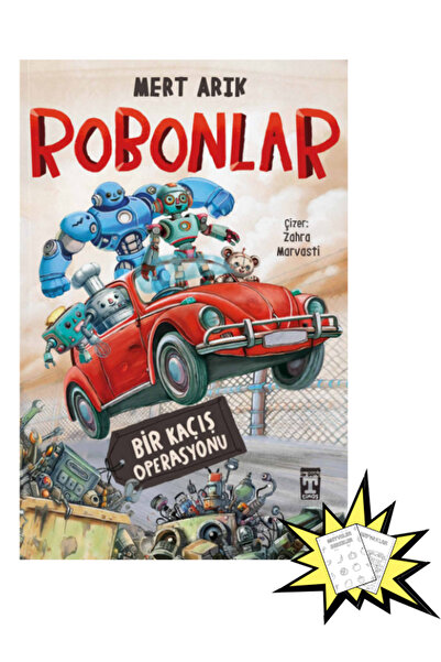 Genç Timaş Robonlar - Mert Arık - 4. 5. 6. 7. Sınıflar Okuma Kitapları  Yapay Zeka Konulu - Boyama Hediyeli