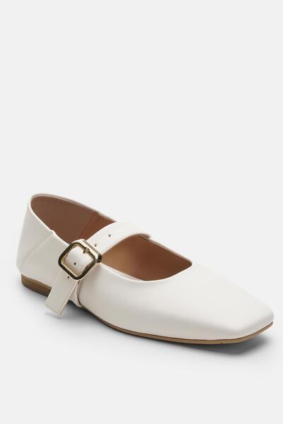 Jorbinol Lita Yumuşak Derili Düz Kadın Babet