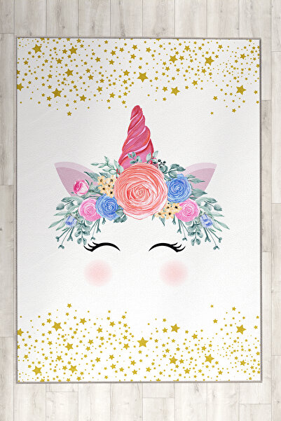 Evperest Unicornlu Yıldızlı Çocuk Halısı EPH123