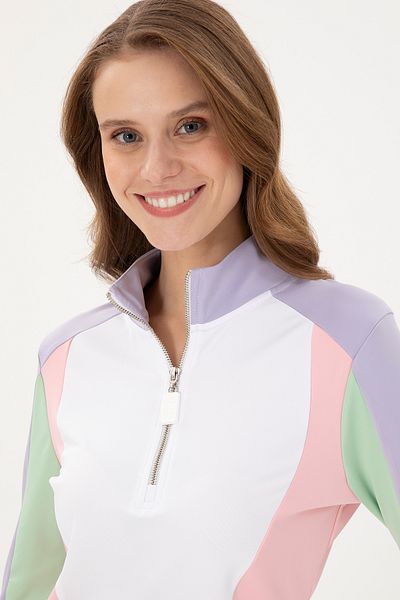 U.S. Polo Assn. Women's Lilac Stand Collar Sweatshirt 50291462 -Vr034