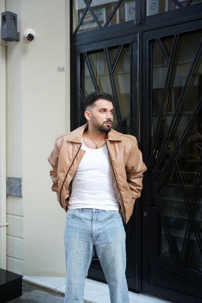 İga Collection PALACĂ DE BĂRBAȚI DIN PIELE UMPLITĂ DE FIBRE