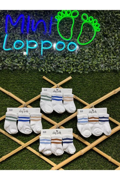 MİNİLOPPOO Baby 0-6 Months College Socks Minilloppoo