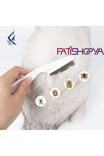 PATİSHOPYA Cat Dog - Feather Lice with Handle, Flea Collector, Cleaning Comb Lice, Flea Removal