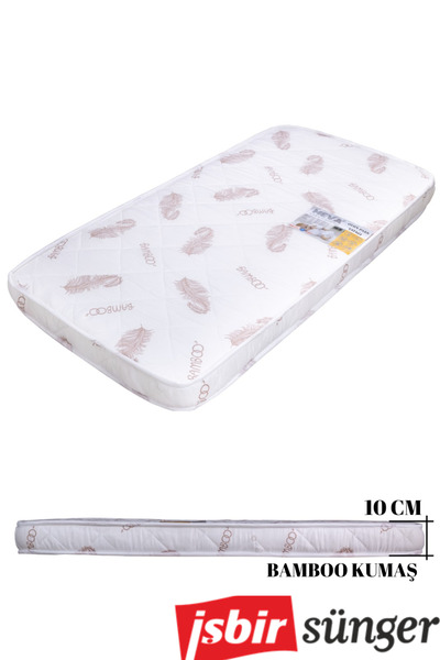 meva 10 cm Ortapedik Sünger Özel Bambu Kumaş Park Beşik Ve Anne Yanı Beşik Yatağı