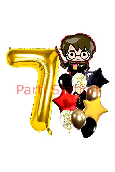 Parti Station Harry Potter 7 Yaş Balon Set Harry Potter Hogwarts Konsept Doğu...