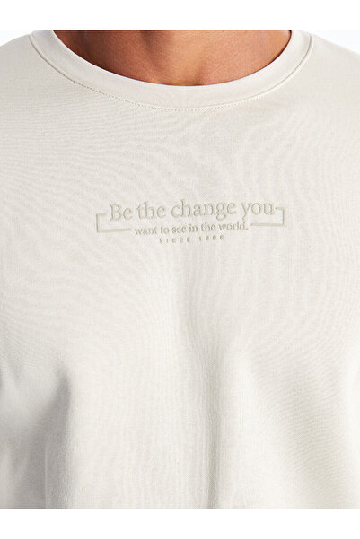 LC Waikiki Ανδρικό χοντρό φούτερ με μακρυμάνικο λαιμόκοψη LCWK