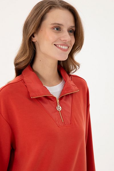 U.S. Polo Assn. Hanorac de damă cu guler în picioare 50292356 -VR031