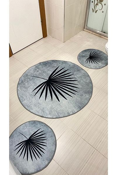 Evperest Leaf Model Triple Bath Mat Set
