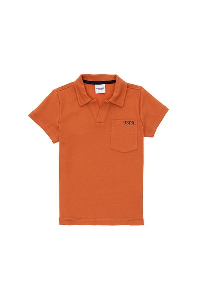 U.S. Polo Assn. Boy's Cinnamon Polo Neck T-Shirt 50295438 -Vr191