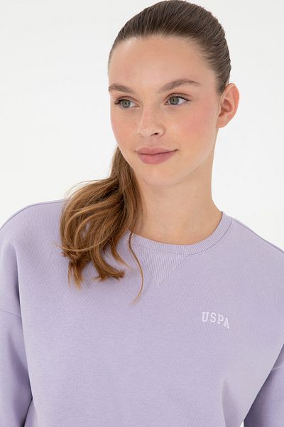 U.S. Polo Assn. Women's Lilac Basic Crew Neck Sweatshirt 50297296 -Vr034