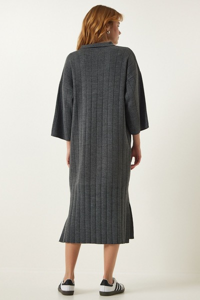 Cloudy Kids Γυναικείο πλεκτό φόρεμα Polo Neck Oversize