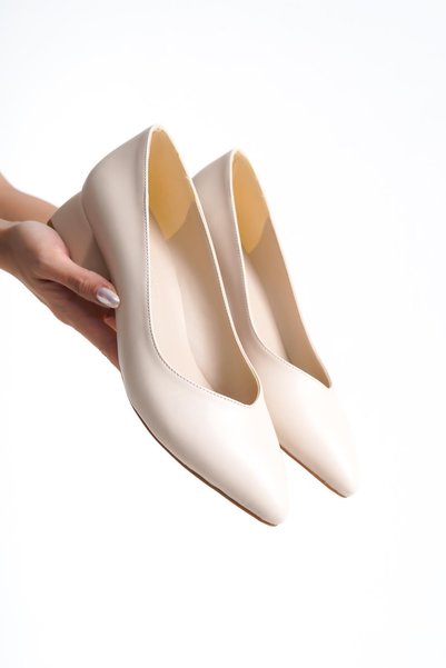 Çaçaroz Ayakkabı Large Size Thick Heeled Classic Casual Shoes
