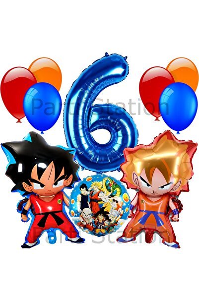 Parti Station مجموعة بالونات Dragon Ball Anime Age 6 - بالون عيد ميلاد بمفهوم...