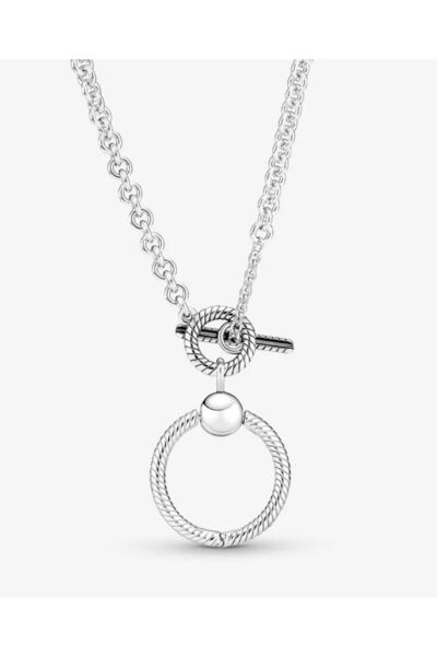 POSEİDONS JEWELLERY S925 Ayar Gümüş Tarz Moments O T-kapama Klipsli Kolye