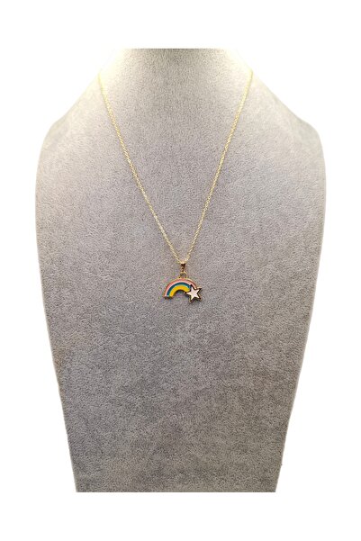 Han Ticarethane Gold Color Starry Rainbow Model Necklace