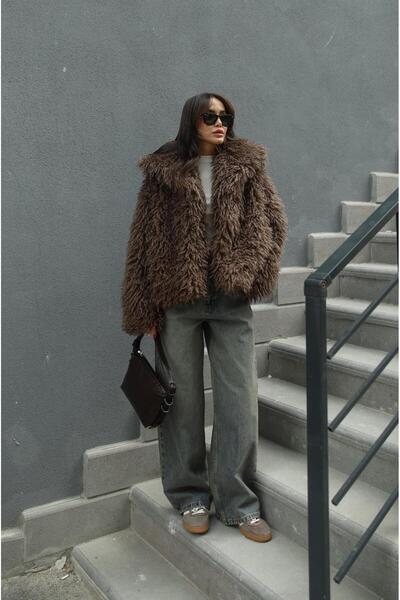 Havoş Brown Powell Faux Fur Jacket