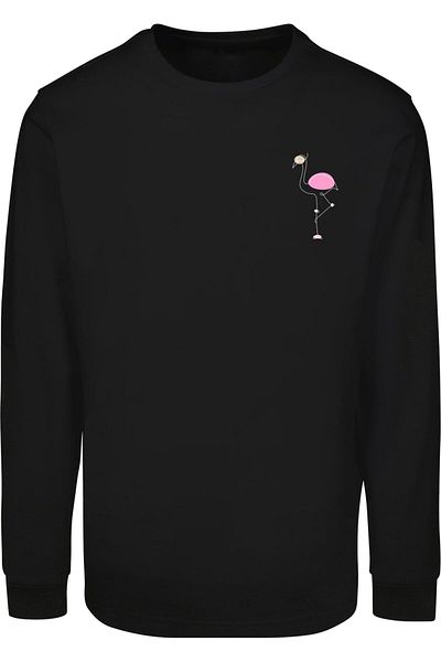 Merchcode Damen Flamingo-Langarmshirt mit Manschette