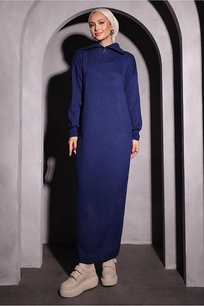 TRENDTESETTÜR Γυναικείο φόρεμα Navy Blue Knitwear - T 0209