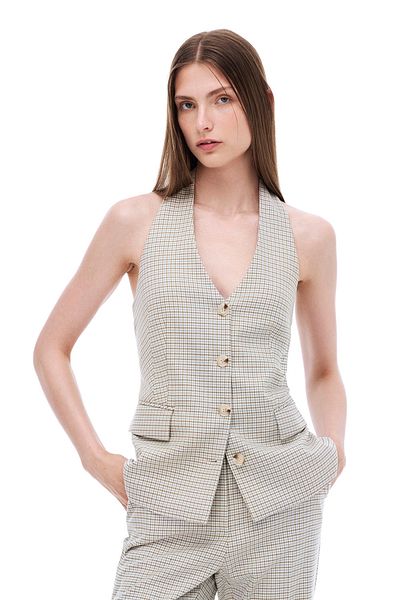 Perspective Addas Regular Fit V-Neck Multicolor Color Women's Vest