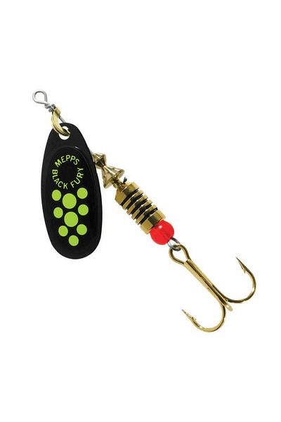 MEPPS Black Fury Fishing Spoon C.negru-verde Nr:3