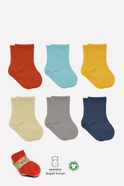 Bistyle Bistil Kız Erkek Bebek Organik Basic Uzun Soket Çorap