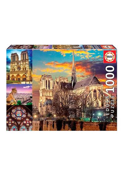 EDUCA 1000 Piece Notre Dame Collage Puzzle 18456