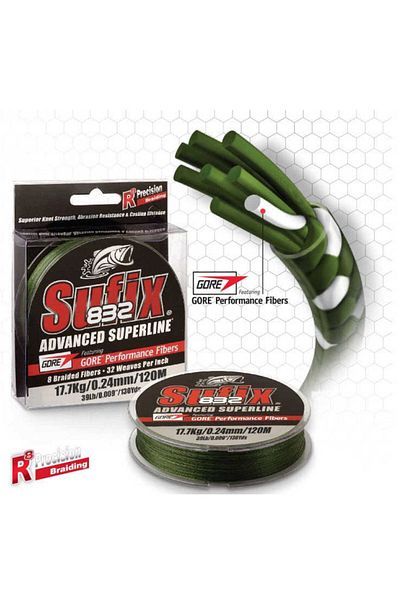 SUFIX 832 AdVanced IP Line - Low Vis Green 0.20mm - 100m - 13.5k
