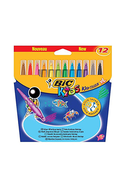Bic Kid Couleur Xl Keçeli Boya Kalemi 12 Li Kutu 828966
