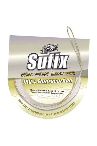 SUFIX Fishing Line 30lb - 10m (15KG) Fluorocarbon Wind-on Leader